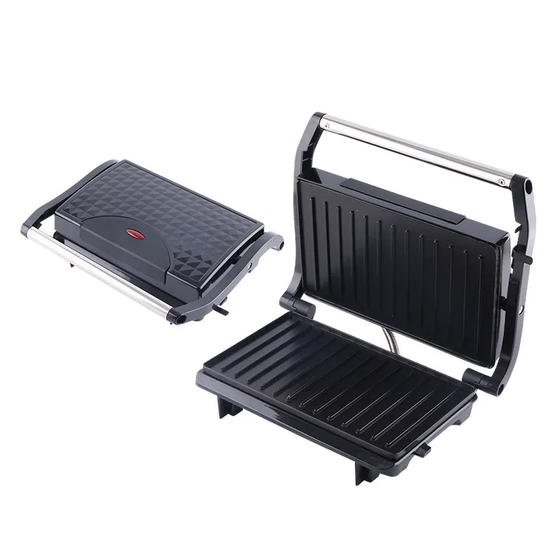 ماكينة شرائح اللحم المنزلية عبر الحدود، تسخين مزدوج الجوانب، بانيني، خبز التوست، ساندويتش اللاحم #5