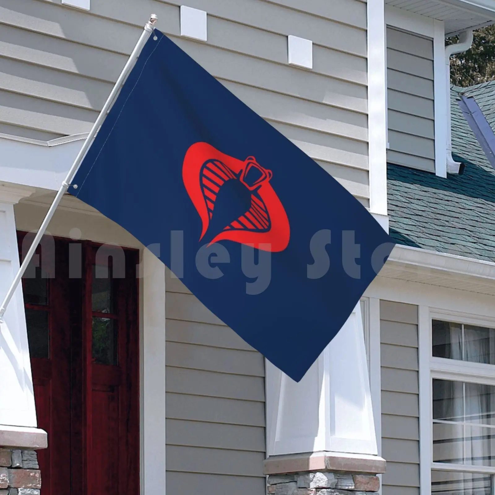 Navy Blue / Red Gi Joe Commander Outdoor Decor Flag Car Flag Commander The Enemy Gi Joe Gi Joe Blue Red Navy Navy Blue Navy