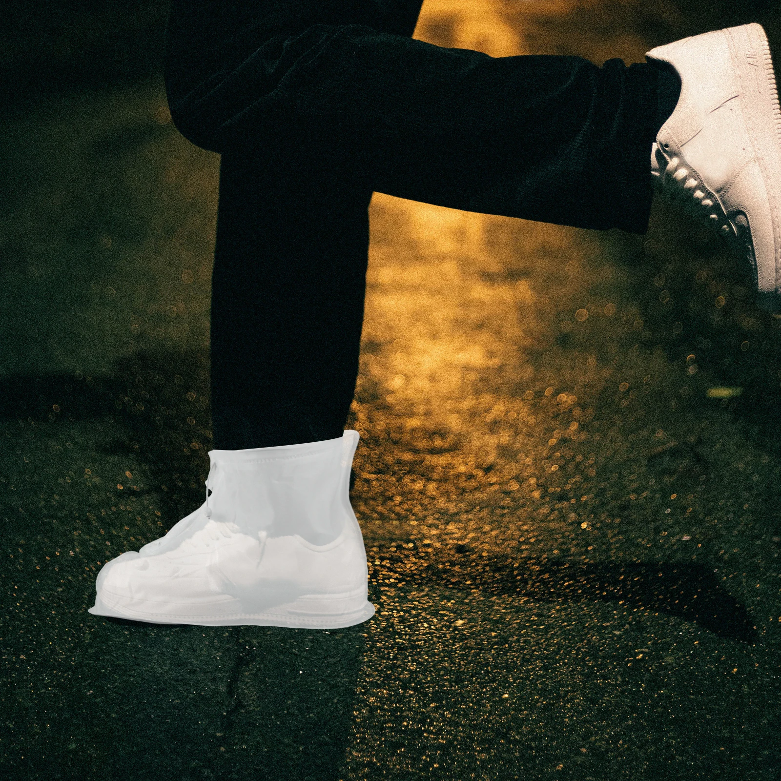 

Disposable Rain Boot Covers Plastic Shoes for Transparent Men's Waterproof Rainwear Protection Man