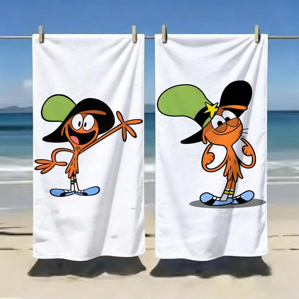 Adventure Cartoon W-Wander Over Y-Yonder Towel Microfiber soft Beach Towel for Travel Fitness Sauna Bathing Camping