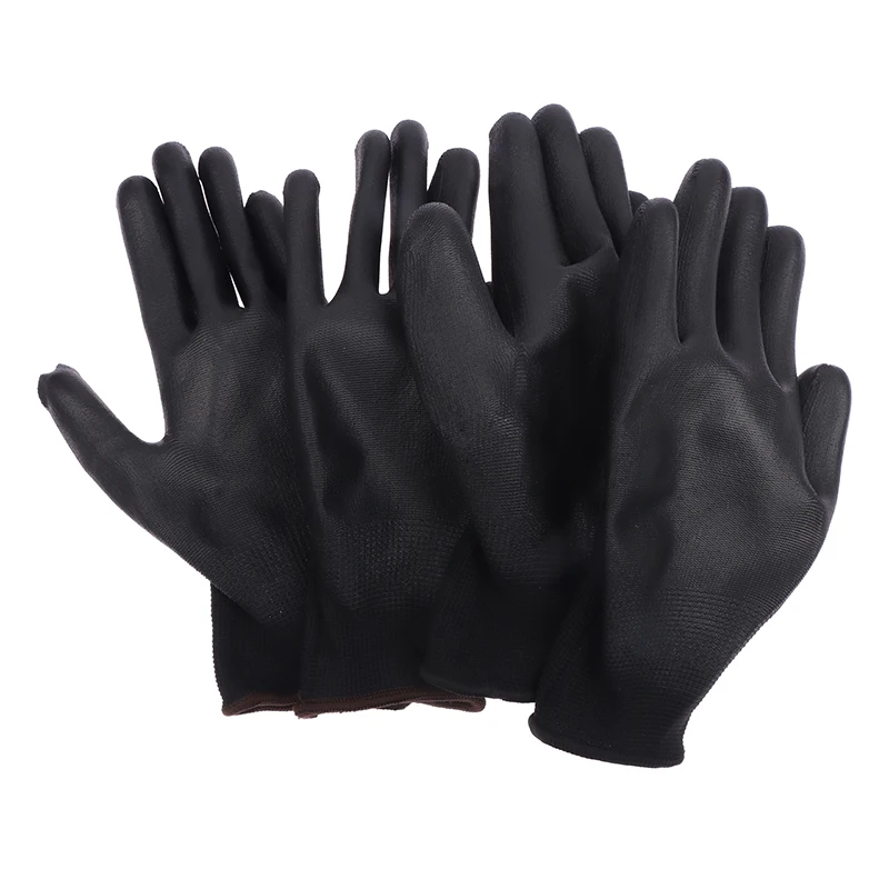 1Pair Safety Work Anti-Static Gloves PU Coated Palm Gloves Unisex Breathable Anti-Slip Repair Gloves Carpenters Supplies