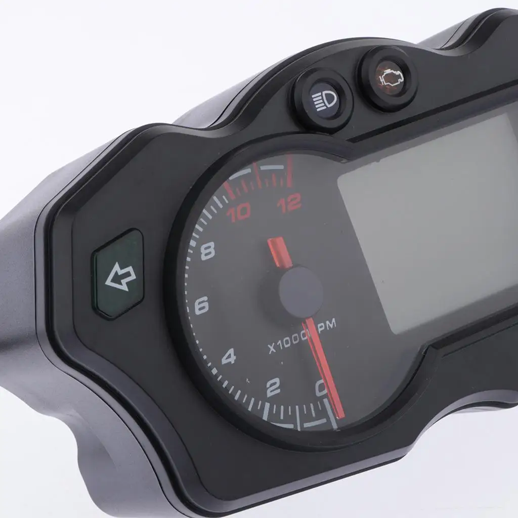 

Waterproof Motorcycle Speedometer Tachometer LCD Digital Dashboard Meter Universal ABS Display for Cycling