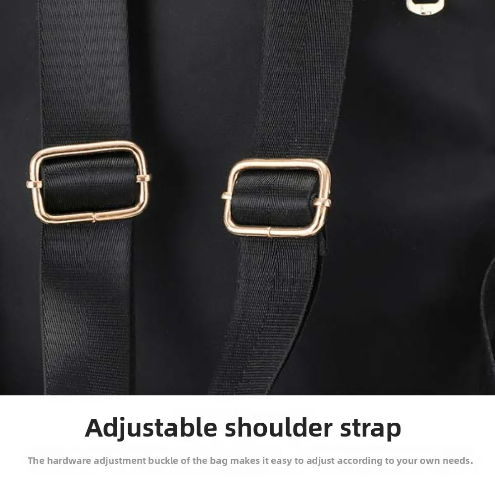 Zaino scolastico portatile in nylon Borsa tote casual multifunzione di grande capacità Borsa portaoggetti Borsa a tracolla in tinta unita da viaggio