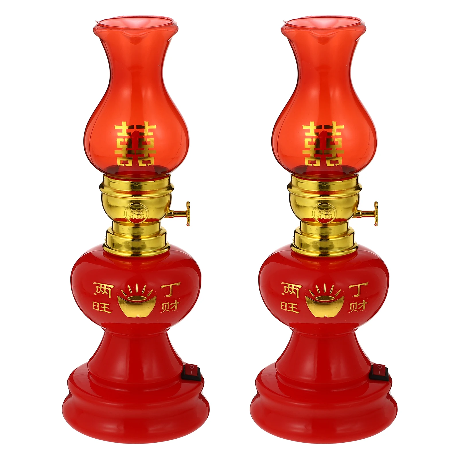 

Wedding LED Lights Traditional Electric Lamps PP Material Powered Fire Smoke Free Decorative Oil Lamps Vintage Lanterns