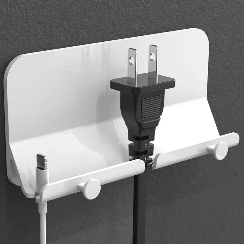 Wall Mount Charger Hook Smartphone Holder Bathroom Cable Organizer Stand Non-slip Bracket Dock Pasted Mobile Phone Tablet Holder