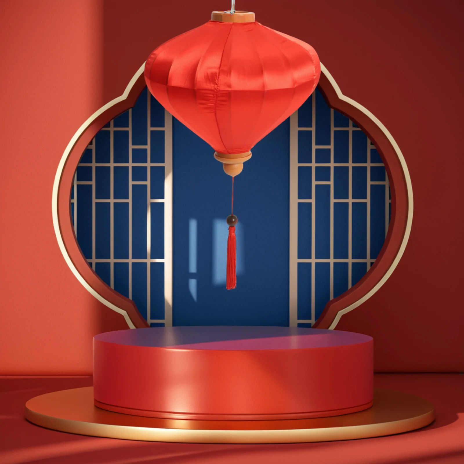 

Diamond Lantern Hanging Cloth Ceiling Decorative Chinese New Year Festival Wedding Party Vintage Oval