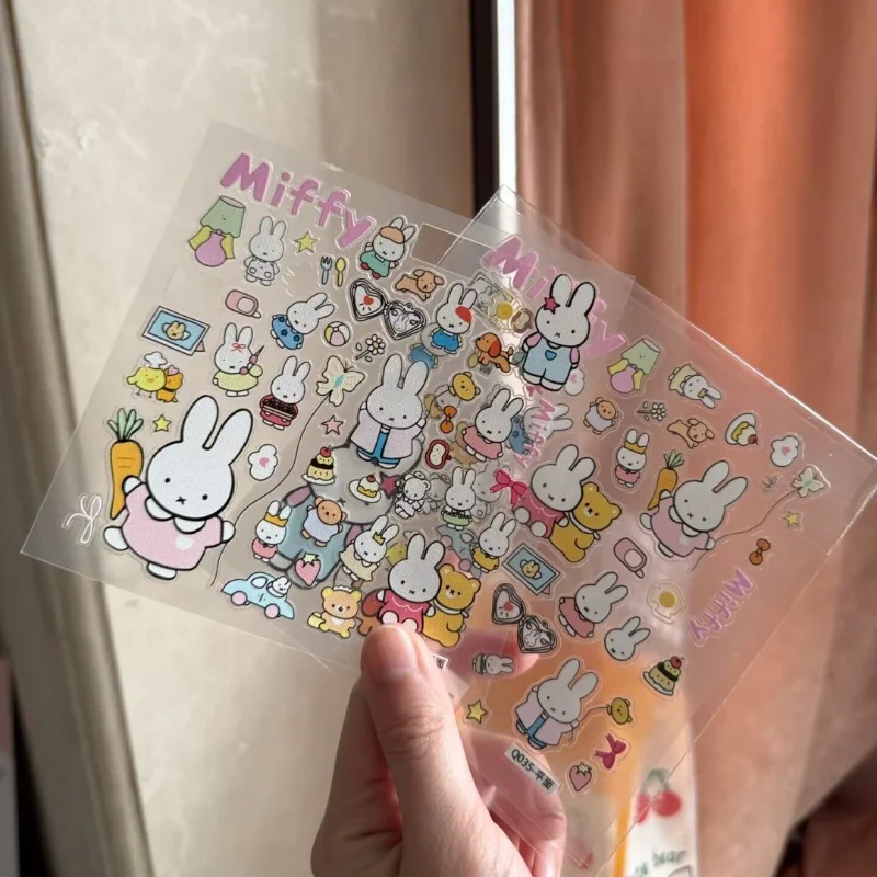 Miffy. Rabbit Cartoon Cute Stickers Flat Waterproof DIY Water Cup Hand Account Stickers view 5