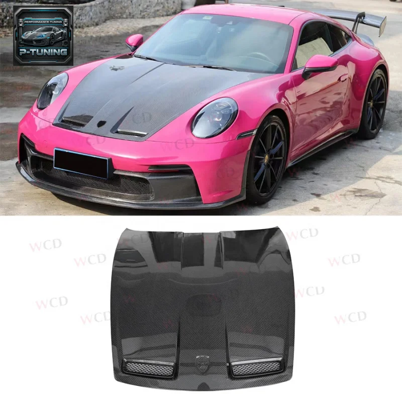 

GT3 Style Dry Carbon Fiber Hood for Porsche 911 992 Carrera CarreraS 2019+ Front Hood Engine Bonnet Cover Car Accessories