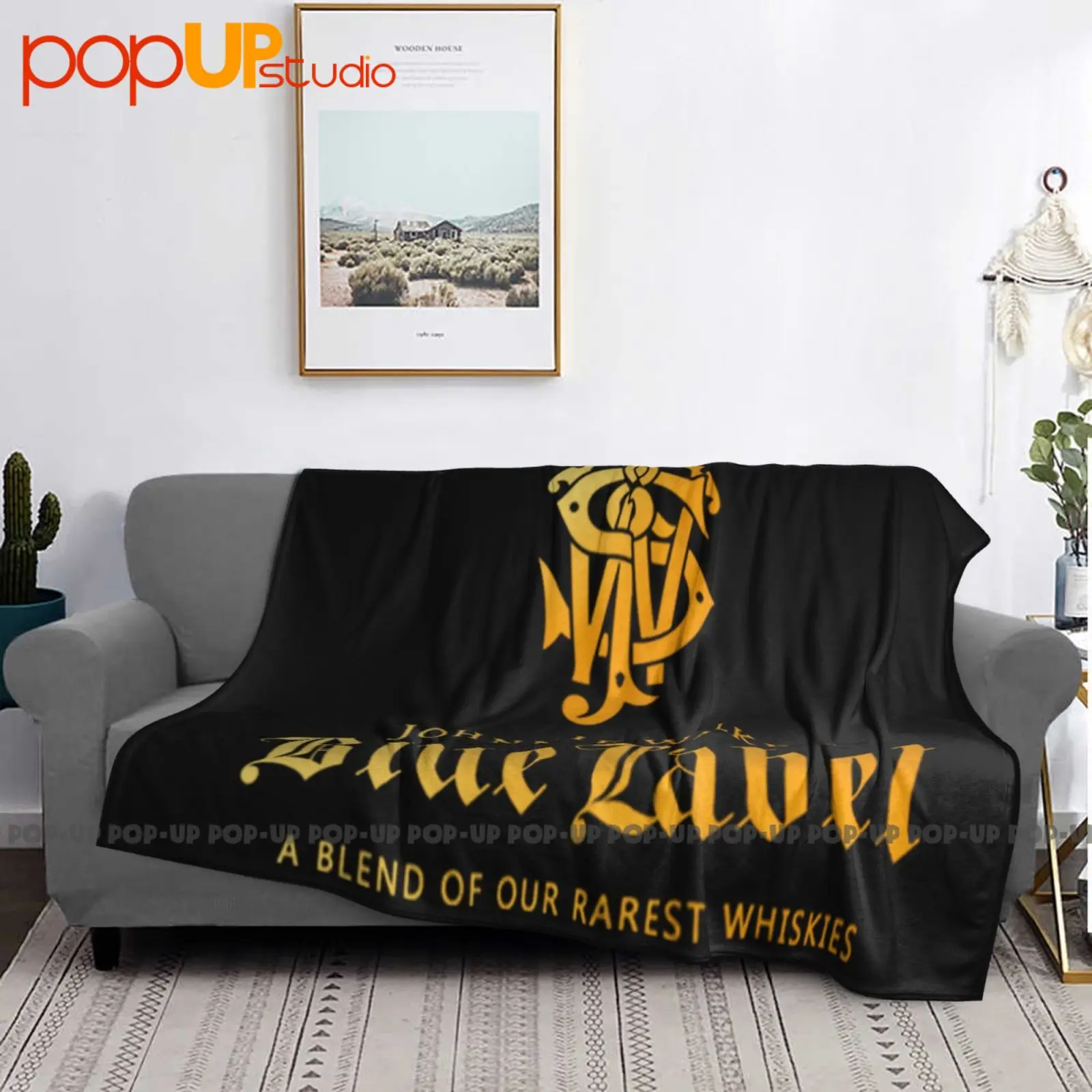 جوني ووكر بطانية زرقاء فائقة النعومة وغطاء أريكة شتوية وأغطية سرير #3