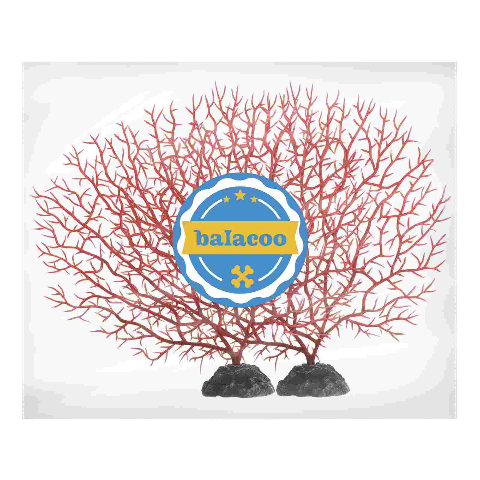 2 Pcs Fish Tank Landscaping Iron Tree Aquarium Coral Plants Ornaments Sea Fan Decorations Artificial