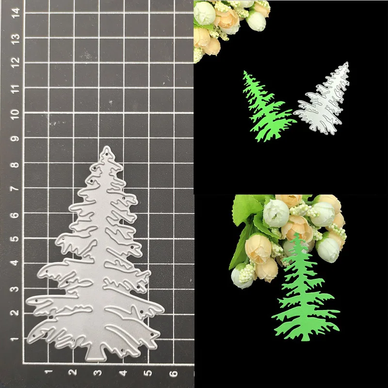 

Christmas Trees Metal Cutting Dies Stencil Scrapbook Diy Album Stamp Paper Card Embossing Decor Craft Knife Mould