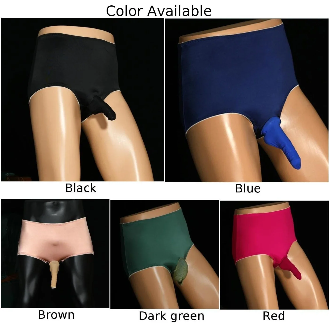 Physiological JJ Set Silky Panties Man Smooth Silk Bikini Brief Soft Comfortable Underwear Open Close Sheath Funny Underpant