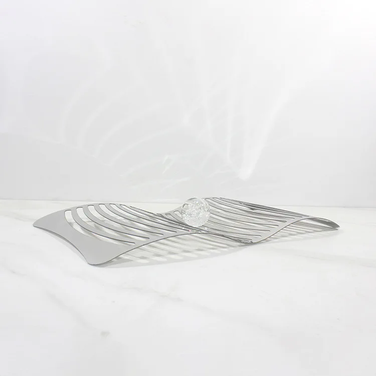 

Modern creative curved lines art desktop simple design fruit bowl fruit basket model room window soft decoration ornaments
