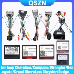 Car Wiring Harness Adapter Canbus Box Decoder Power Cable For Jeep Cherokee/Compass/Wrangler/Renegade/Grand Cherokee/Chrysler