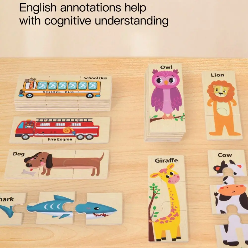 Holzmaterial, Holzpuzzle, Cartoon-Design, pädagogische Funktion, Tiere, Puzzlespiel, Puzzle-Typ, Tangram-Form