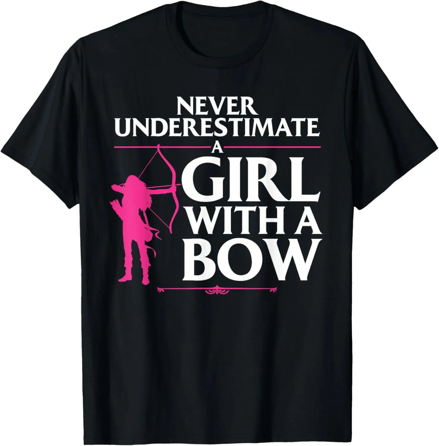 Funny Archery Design For Girls Women Bowhunter Shooting Fans T-Shirt 100% Cotton Trendy Y2K Short-Sleeve Tee-Soft, Quick-Drying,