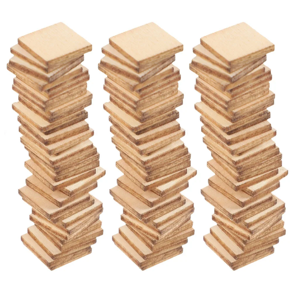 200 pezzi di fette di legno quadrate non finite 4 cm blocchi di legno artigianali vuoti per pittura fai da te che decora decorazioni rustiche per feste di matrimonio
