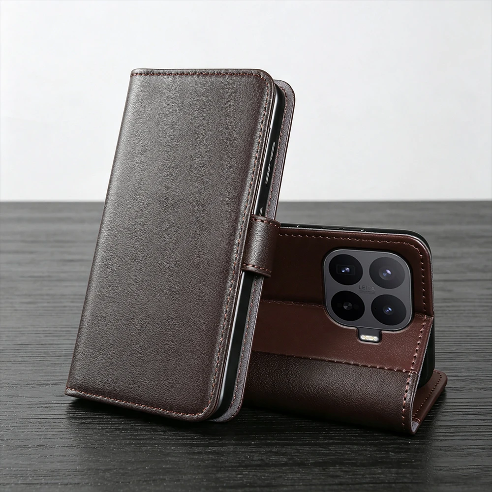 Genuine Leather Flip Cover Case For Xiaomi 17T Pro 15T 14T 13T 12T 12x 12s 15 17 Pro Max 11 Lite 5G NE Phone Cases Coque Fundas