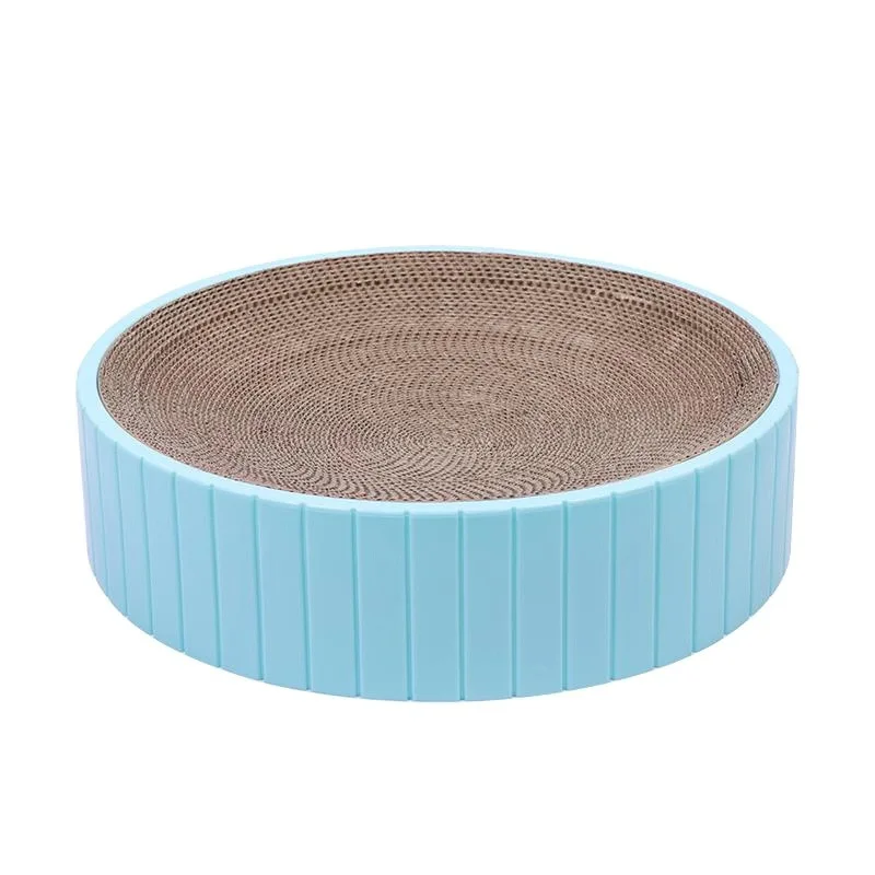 

Cute Round Bowl Oval Cardboard Corrugated Furniture Protective Indoor Cat Scratching Board