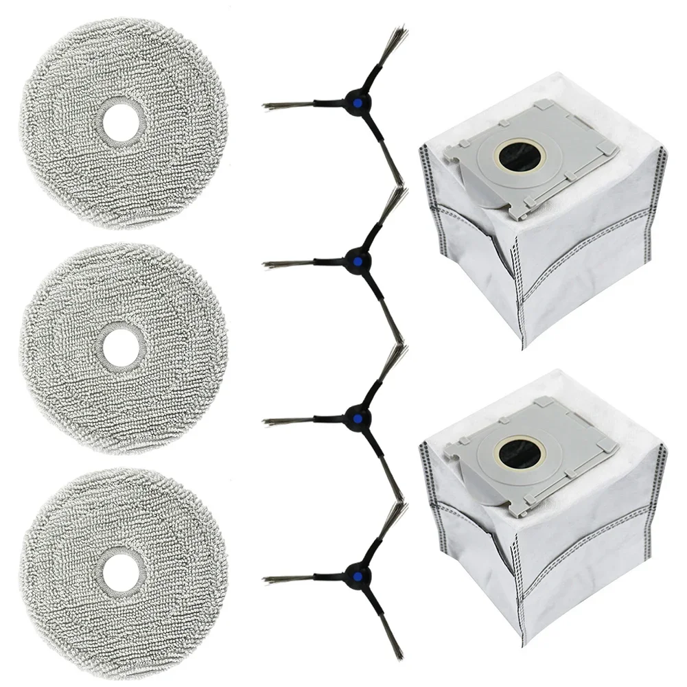 9piece Vacuum Cleaner Set: Mop, Dust Bag, And Side Brush Set For ECOVACS For DEEBOOT, And For MINI Vacuum Cleaners