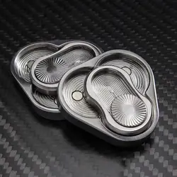 Atualizado EDC Metal Fidget Slider Toy, Push magnético Coin Hand Spinner, Adulto Fingertip Sonic Toy Descompressão