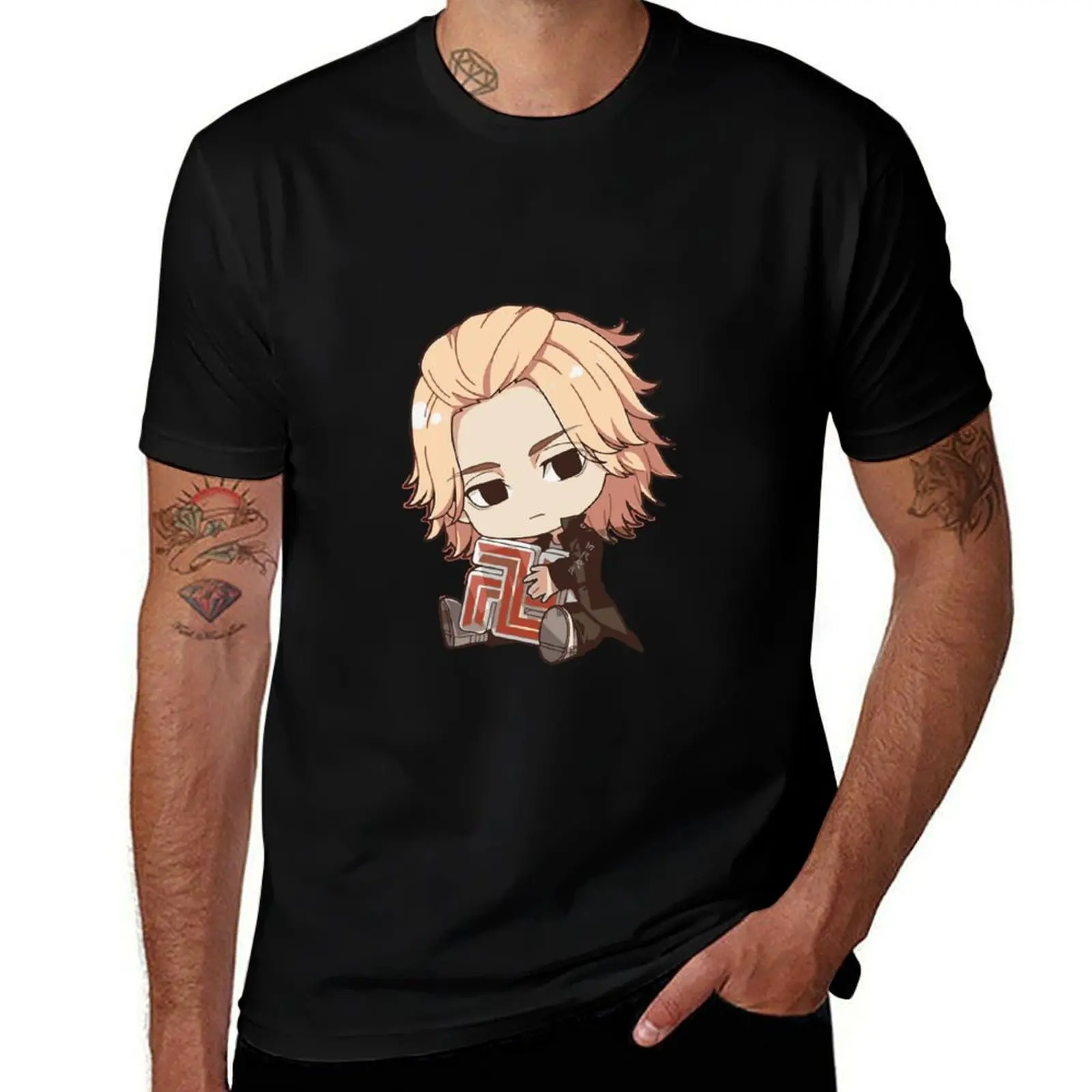 draken mikey chibi sticker - doraken tokyo, R T-Shirt Plus Size Short Sleeve T-Shirt