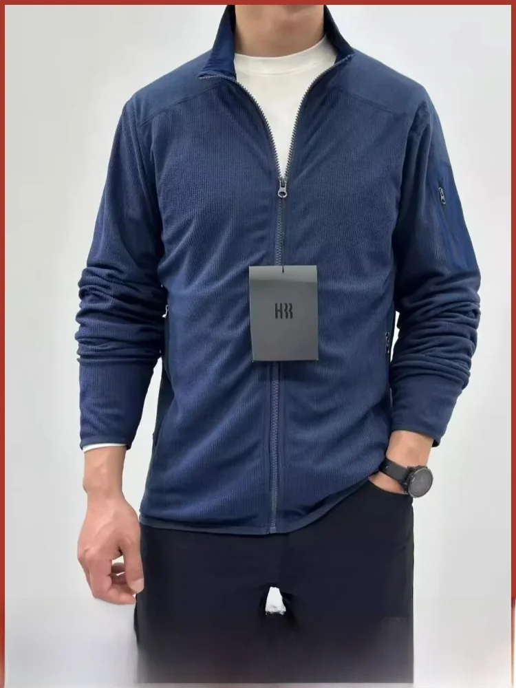 

Высококачественная уличная мужская длинная подкладка Fce с воротником-стойкой, легкая осенне-зимняя новинка, застежка-молния, спортивная...