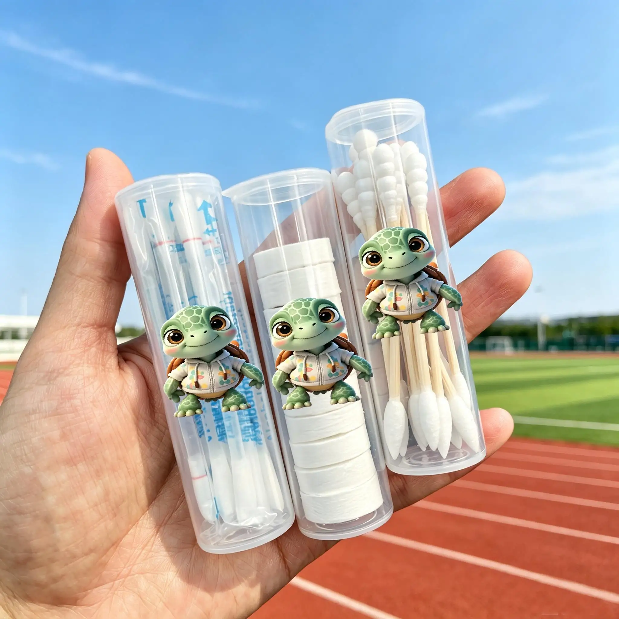 Turtle Mini Storage Box, Travel Capsule Pill Case, Food-Grade PP Cylindrical Container for Small Parts & Tiny Items