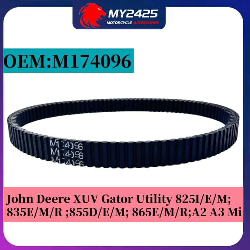 Drive Belt V-Belt M174096 for John Deere XUV Gator Utility 825I 825E 825M 835E 835M 835R 855D 855E 855M 865E 865M 865R, A2 A3 Mi