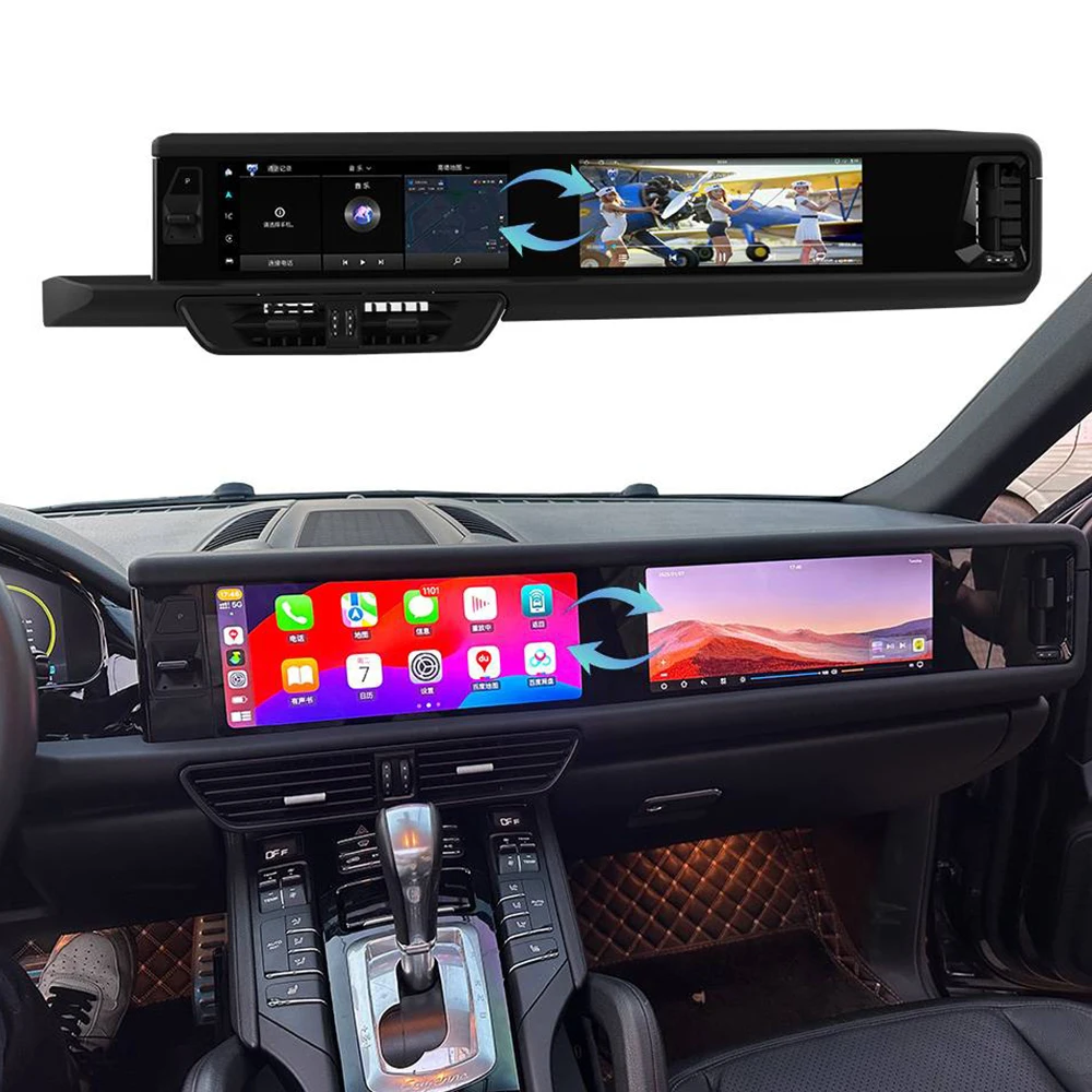 6+128G Car Radio Dual Screen For For 2010-2016 Update Android GPS CarPlay OBD2 FM Transmitter Amplifier 1 Year