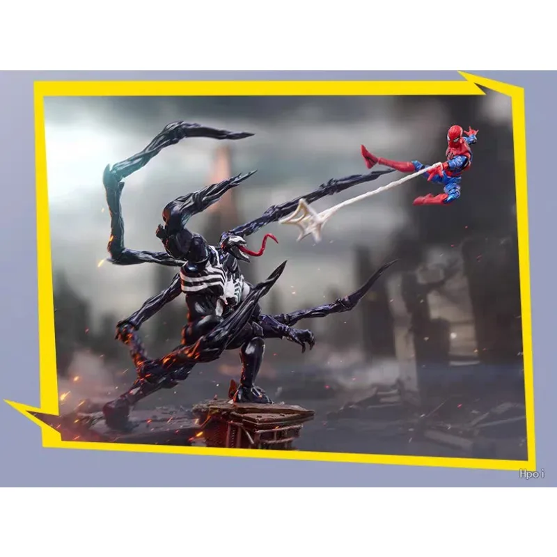 Figura de Ação Original Bruco Marvel Série Striving for Excellence Spider-Man e Deadpool, Modelo de Montagem, Brinquedos para Meninos