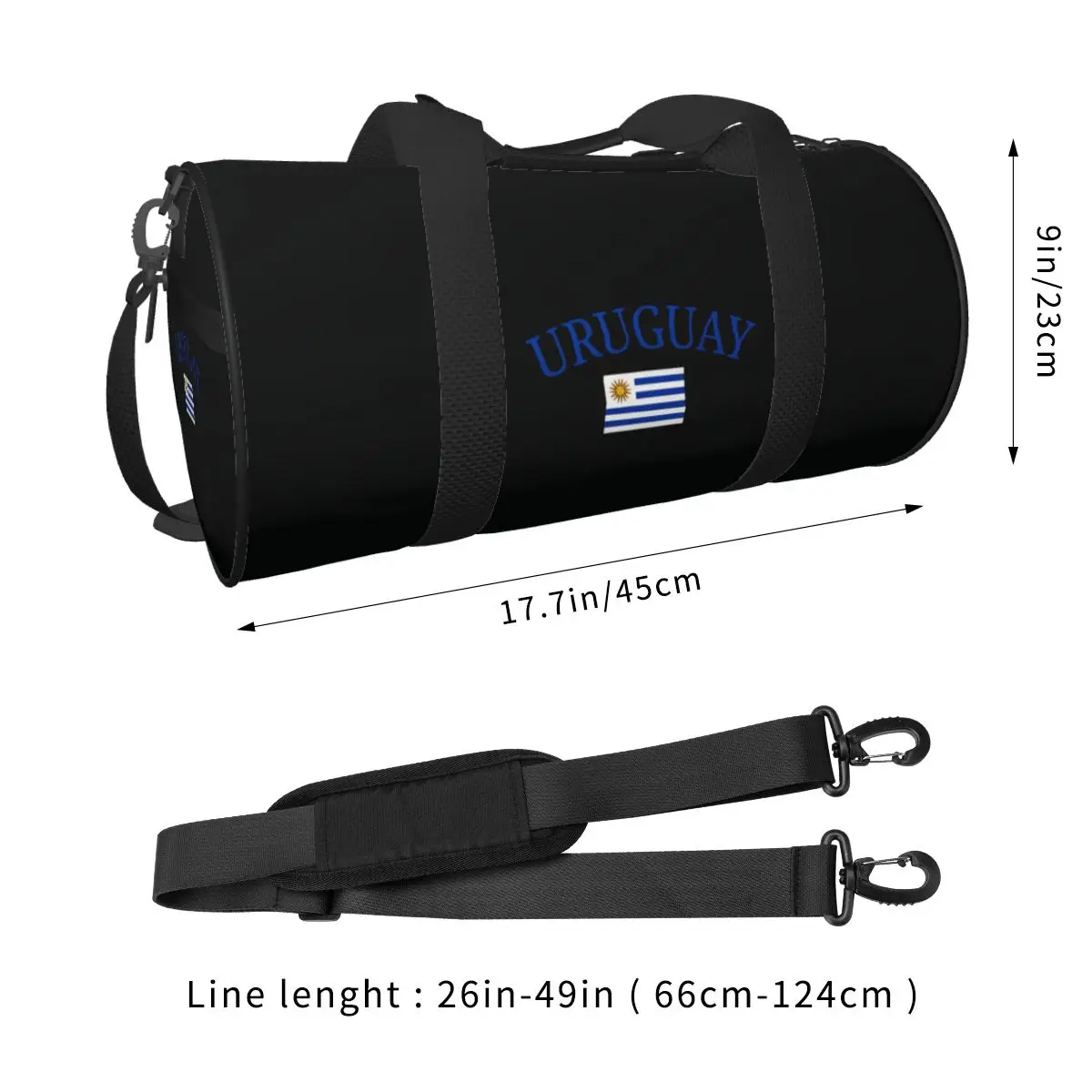 Uruguay Merch Gym Bag Waterproof Sports Bags Large Capacity Training Custom Handbag Retro Fitness Bag For Men