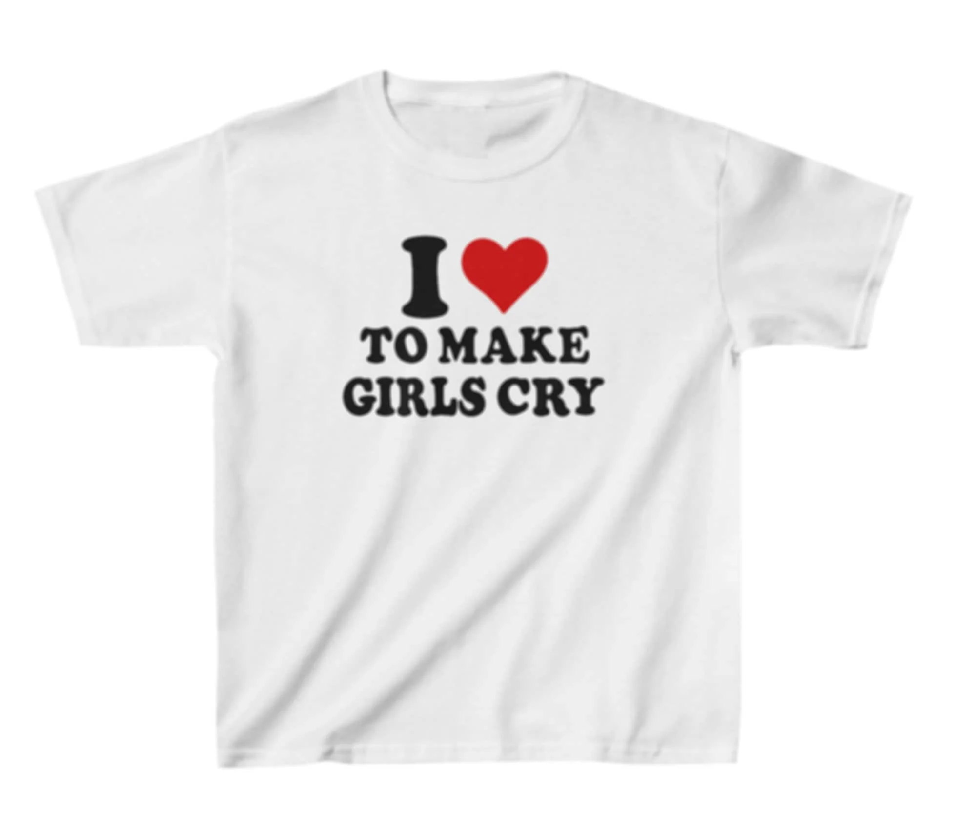 I Heart To Make Girls Cry Baby T Shirt Love Crop Top Style