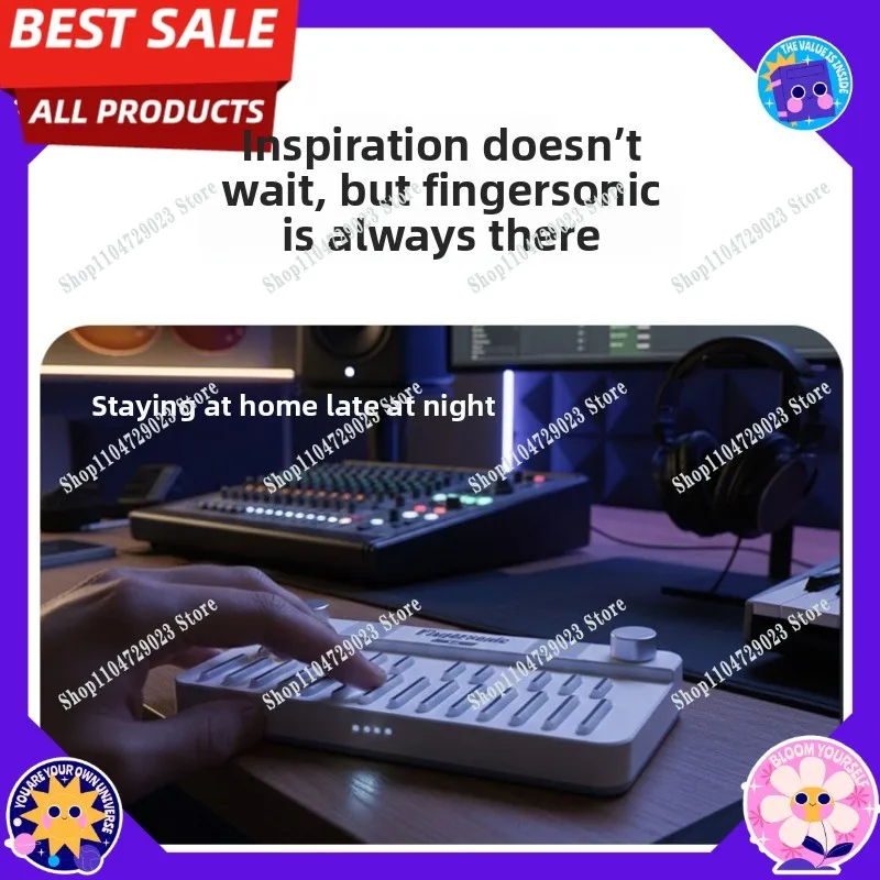 2026 New Finger Acoustic MIDI Keyboard Professional Pocket Keyboard Ultra Portable Recording with Speakers