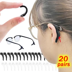 10/20Pairs High Elastic Silicone Anti-slip Stable Holder Eye Glasses Leg Sleeve Bracket Fastener Clear Invisible Eyeglass Holder