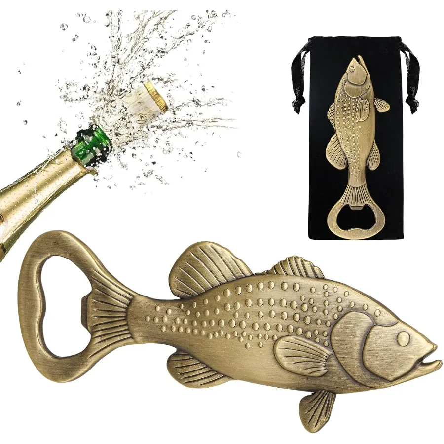 

Bass Beer Bottle Opener Fishing Gts for Fisherman Bass fish Decoration Birthday Fathers Day Christmas Gts for Men Women Dad Fis