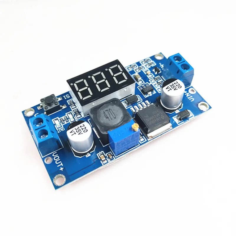 1pcs LM2596 DC 4.0~40 to 1.3-37V Adjustable Step-Down Power Module + LED Voltmeter