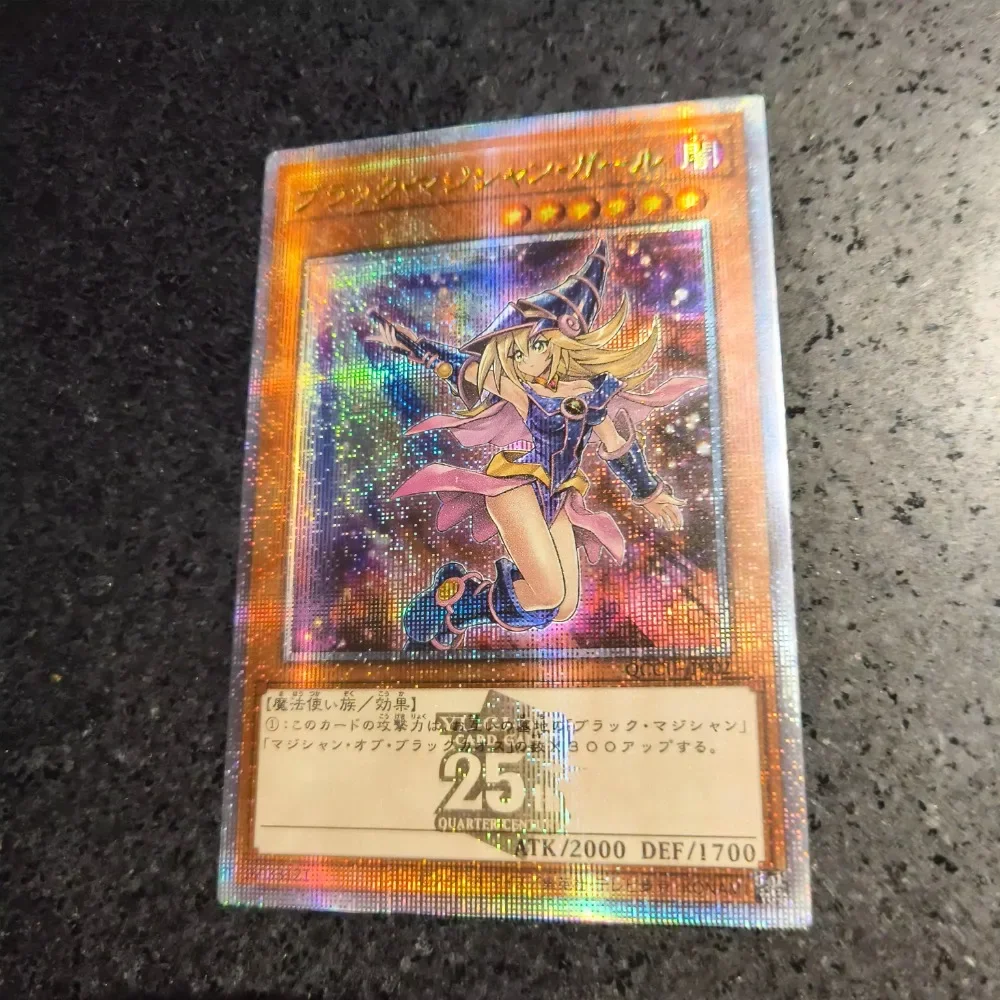 Ю-Ги-Ой своими руками! Черный Волшебник Девушка 25th Anniversary 20th 1pcs Gold Secret Rare Color Flash Аниме Периферийные игры Коллекционная карта