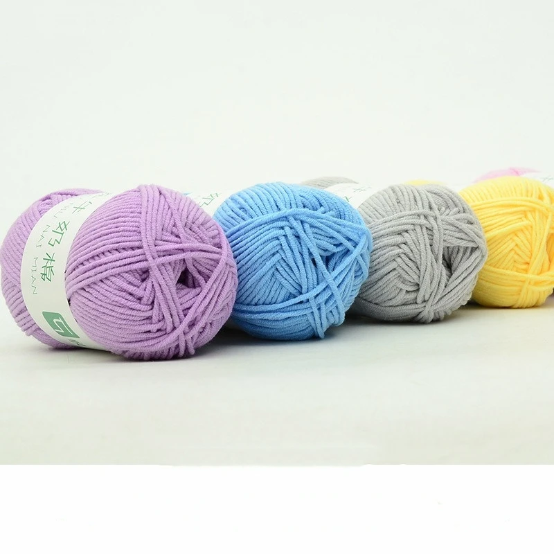 50g/ball Acrylic Yarn Double Knitting Soft Baby Wool Crochet-Over for Hat Dolls Glove Blanket