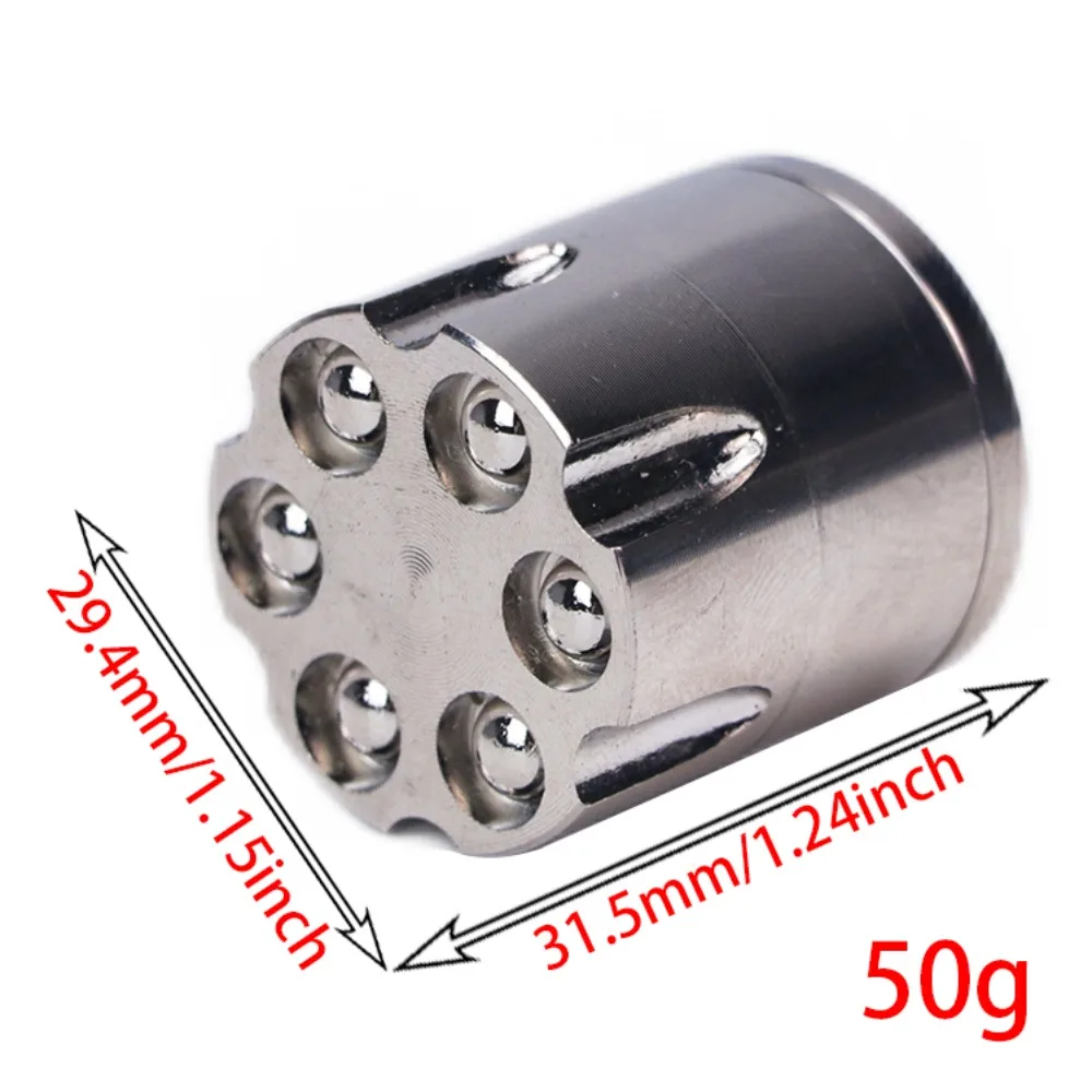 30mm Bullet Shaped Herb Grinder 3-Layer Metal Manual Tobacco Spice Crusher Compact Smoking Accessories