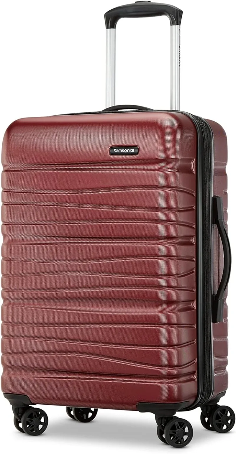 Evolve SE Hardside Expandable Luggage with Double Wheels, Matte Burgundy, Medium Spinner