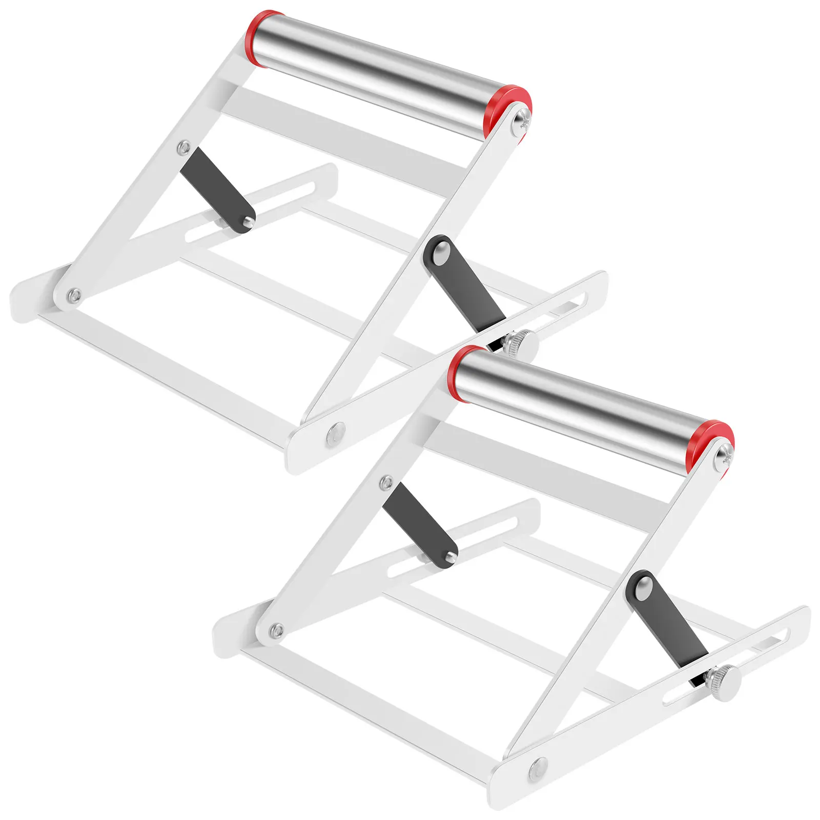 

2PCS Adjustable Cutting Machine Support Frame Table Saw Stand Height Metal Cutting Machine Support Stand 2.17-5.31inch Material