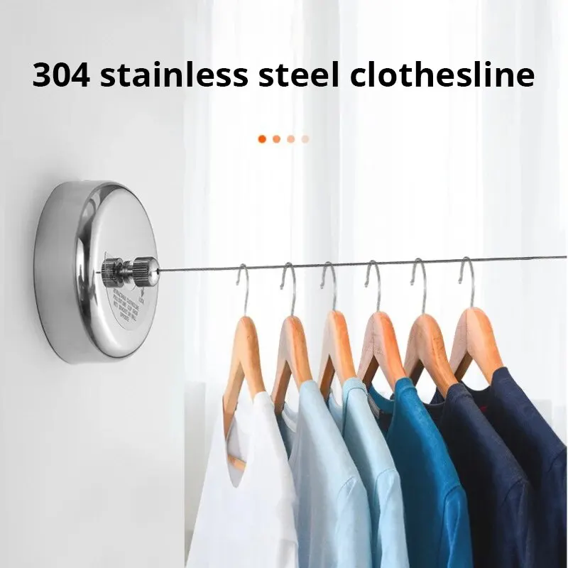 Wand-Wäscheleine wind dicht 2,8 m einstellbare Festigkeit Nylon haltbare rutsch feste Wäsche ständer