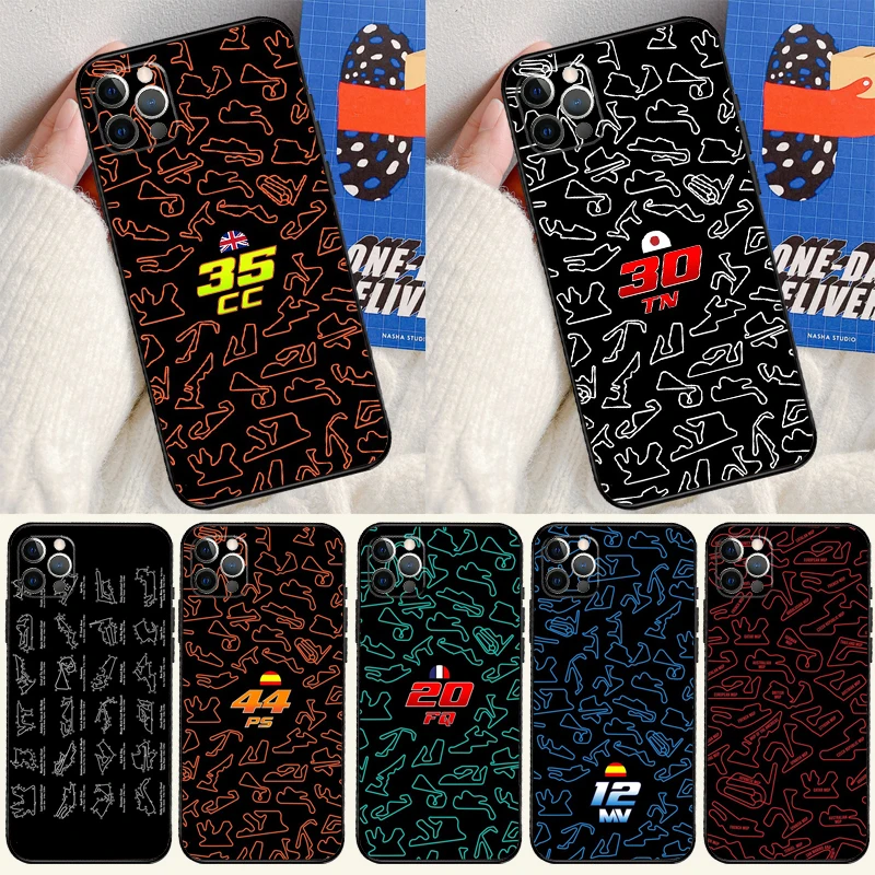 Moto Race Tracks Cover Case For iPhone 16 15 14 13 12 11 Pro Max XS XR X 12 13 Mini 16 15 Plus Fundas