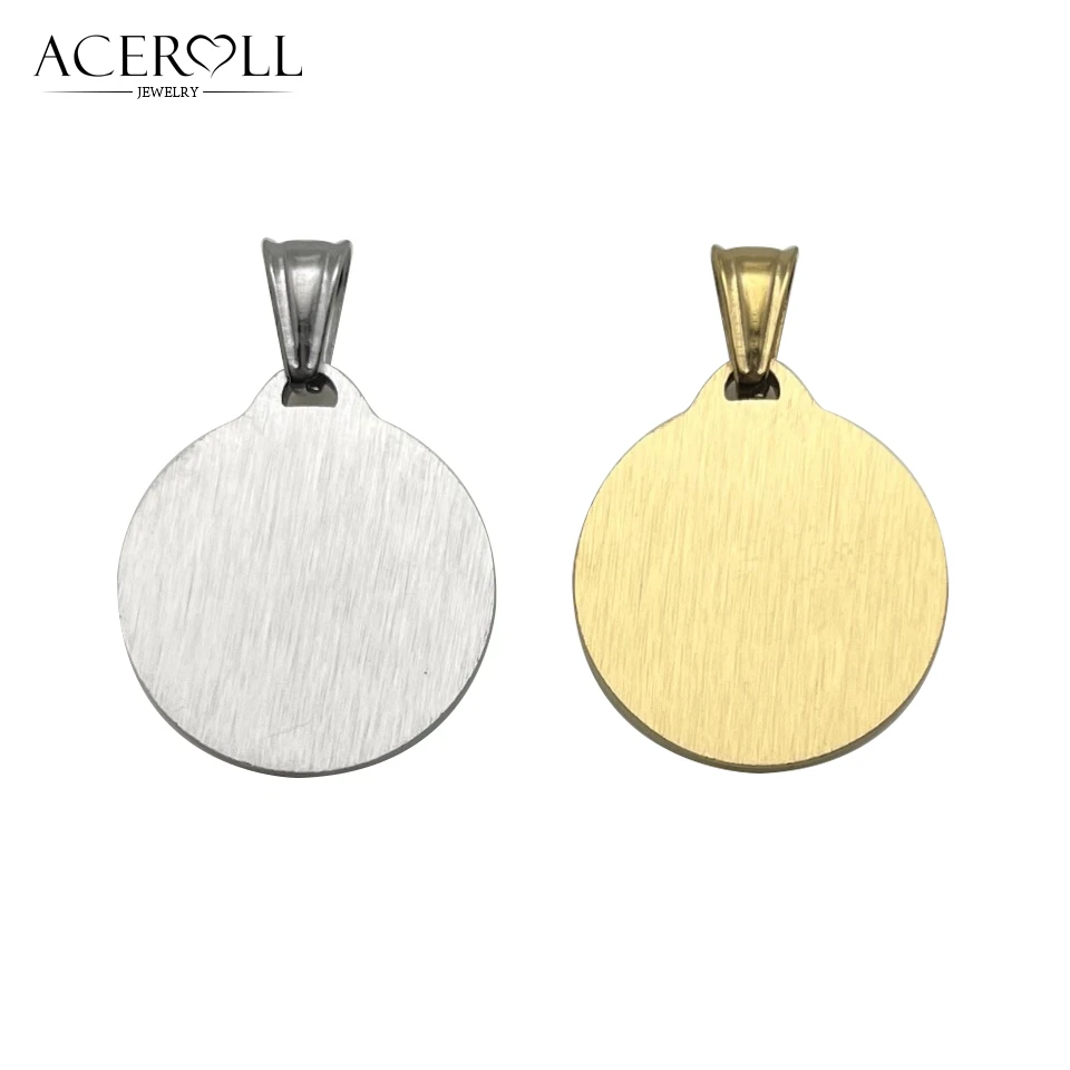 ACEROLL Stainless Steel Pendant of Come Holy Spirit Medal For Catholic