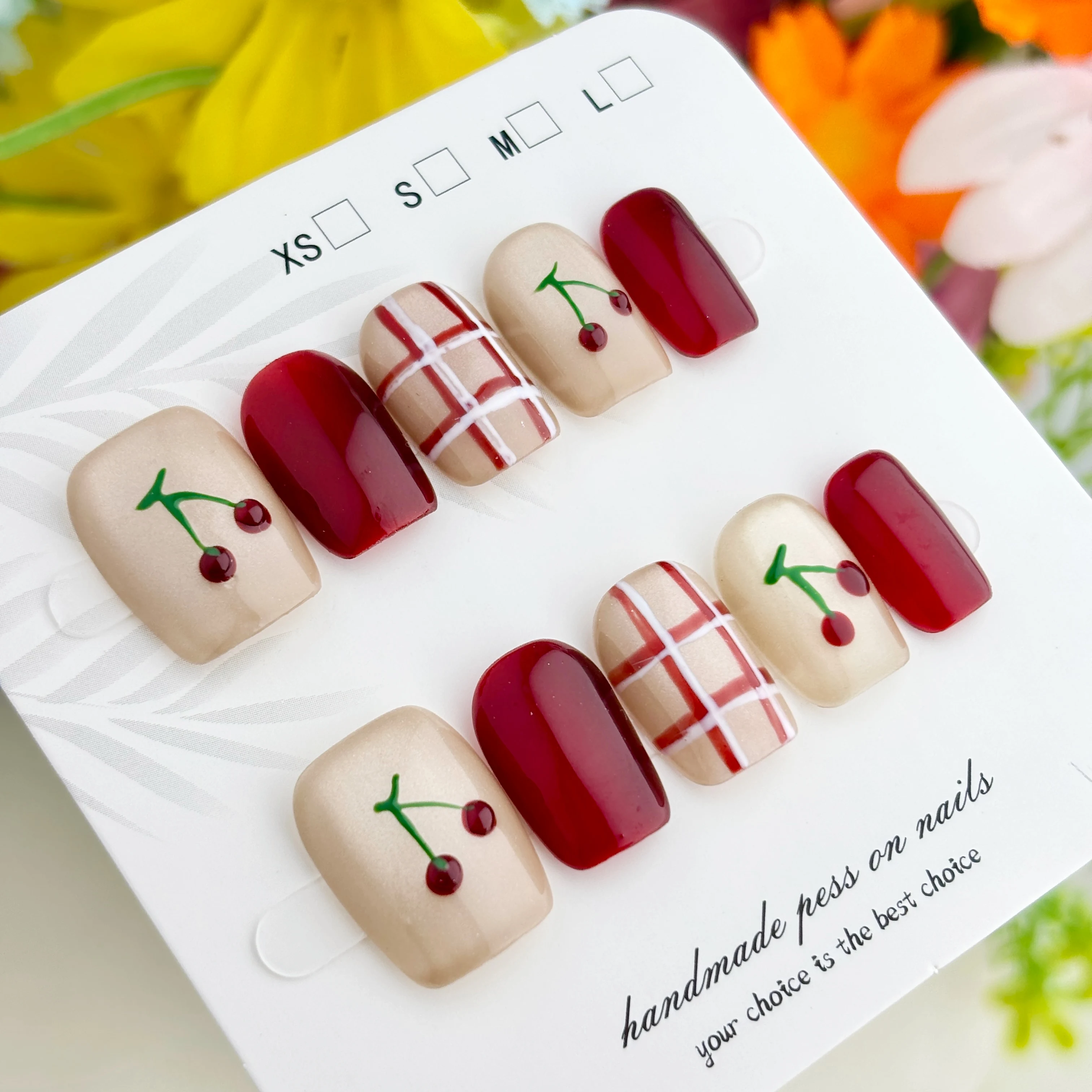 Artesanato de unhas de alta qu - Nail Art Red Cherry avaliação e preço