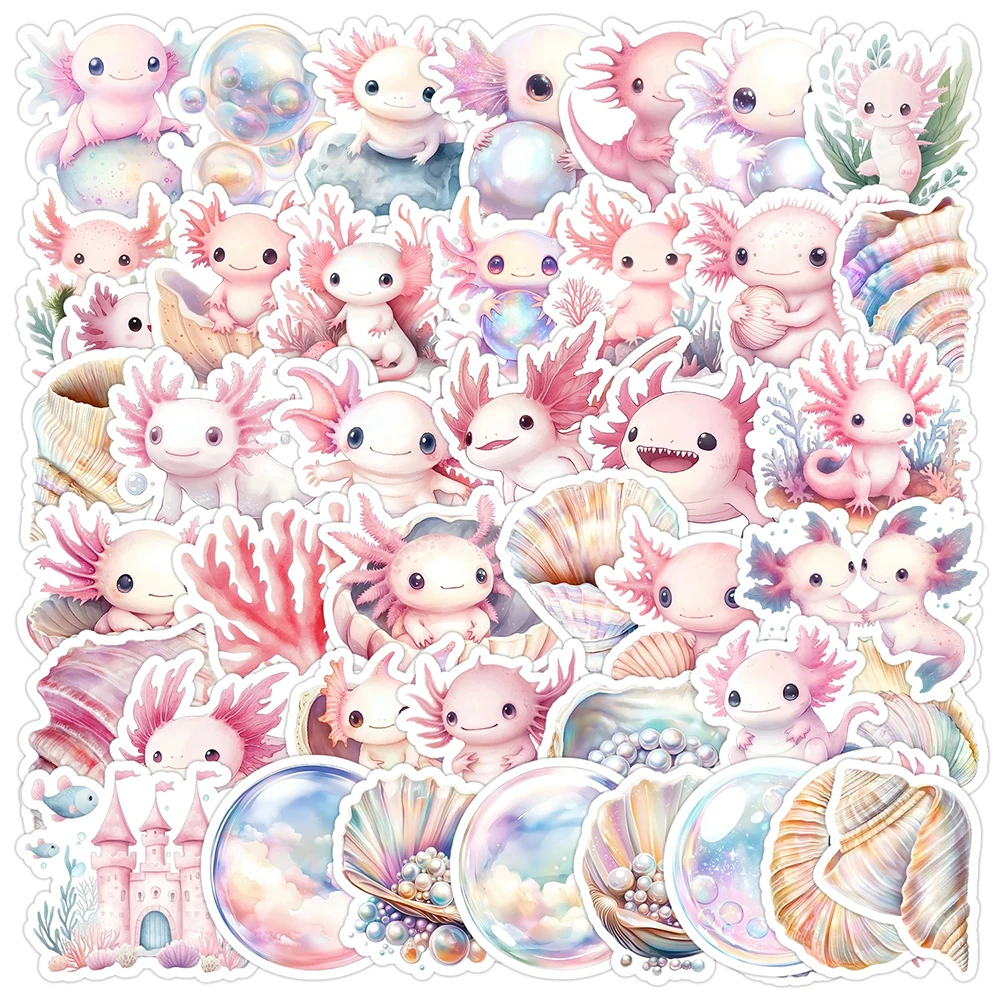 10/30/50 stücke Nette Cartoon Tier Lustige Axolotl Graffiti Aufkleber Kawaii Aufkleber Laptop Kühlschrank Telefon Dekoration Aufkleber Kinder spielzeug
