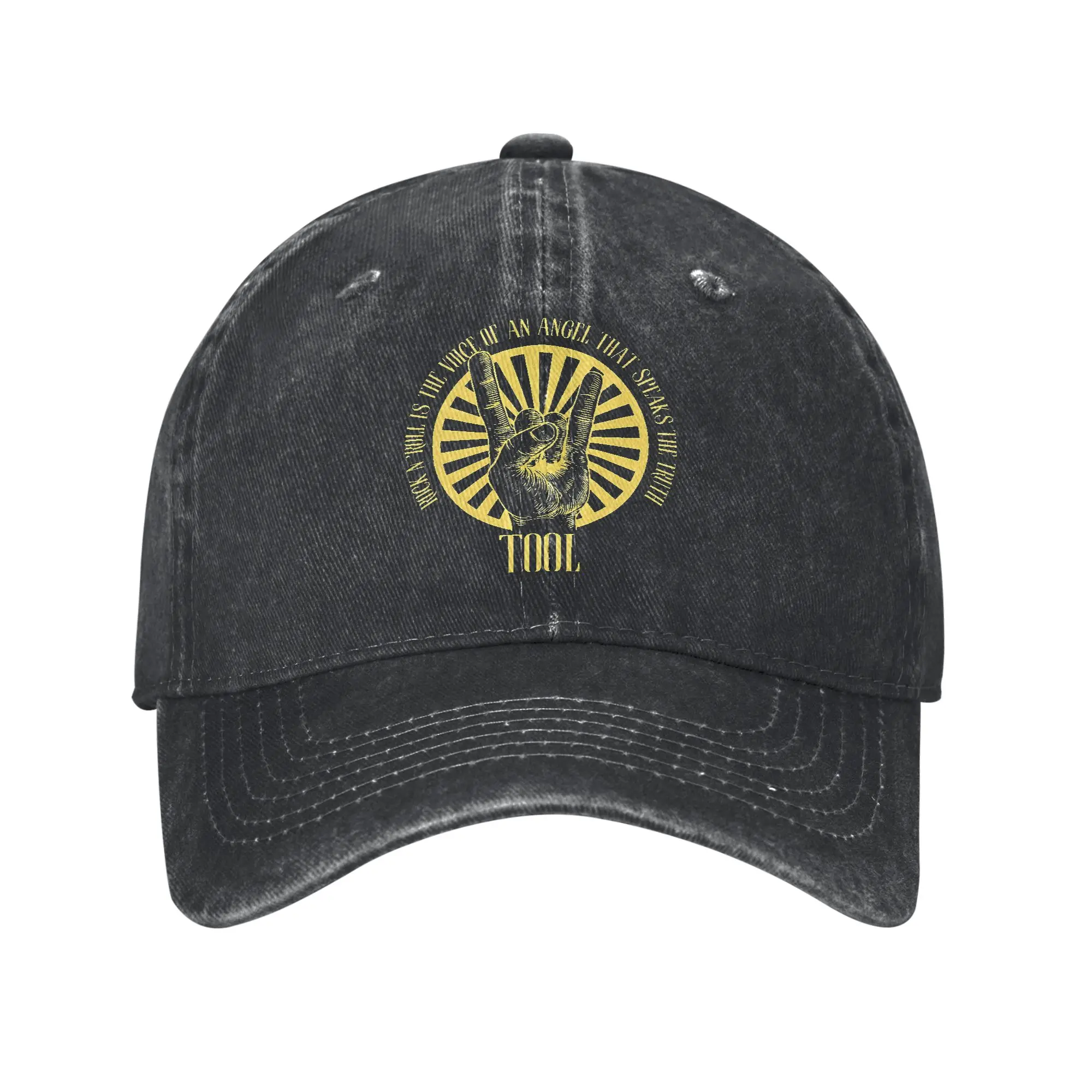 Tools Band Punk  Baseball Caps  Distressed Denim Washed Hats Cap Casual Outdoor Summer Adjustable Fit Sun Cap