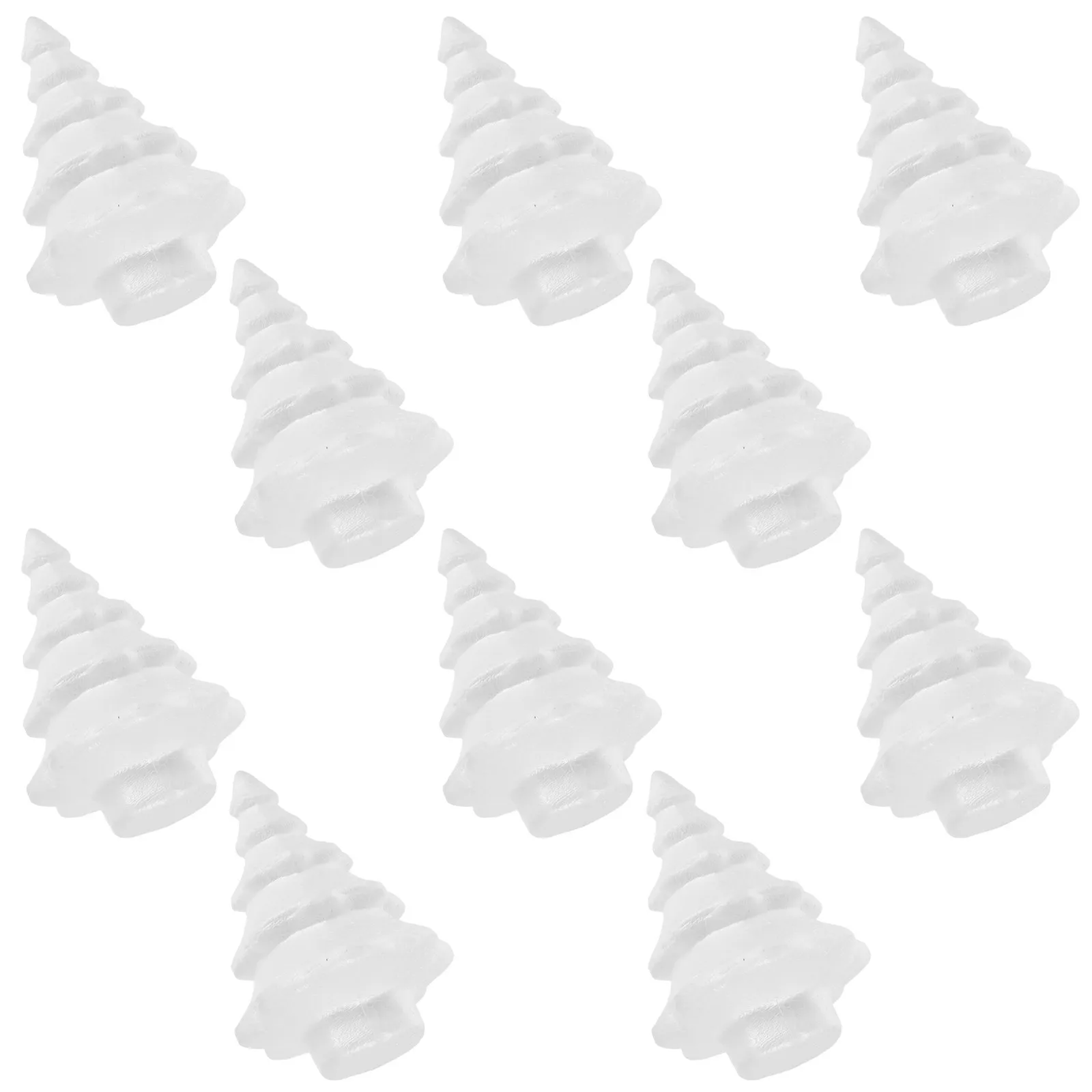 10pcs White Foam Christmas Tree 150mm Diy Polystyrene Cone Form Blank Foam Christmas Tree Painting Craft Tabletop Decoration