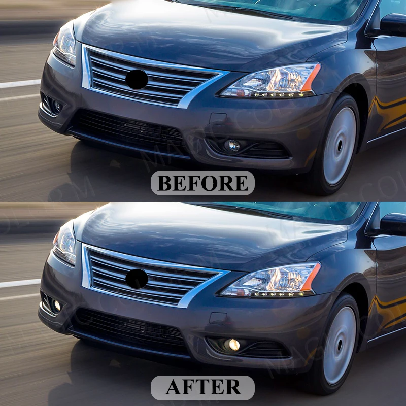 LED Fog Lamps For Nissan Sylphy Sentra Bluebird 2013 2014 2015 Daytime Running Lights Front Bumper Driving Car Accessories 12V